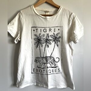 H&M White Tee with Graphic Design